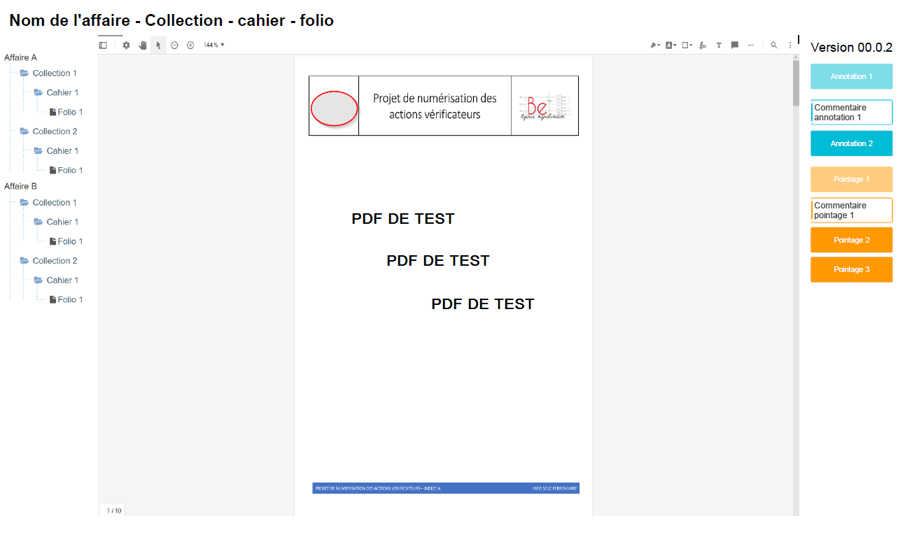 PDF annotation tool wireframe